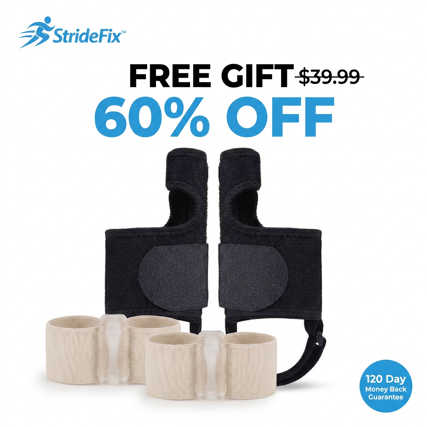 🎁 FREE GIFT: 2X StrideFix™ Bunion Brace